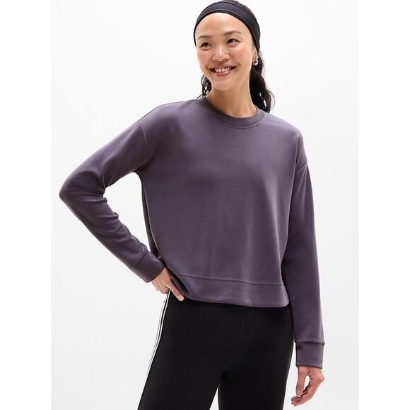 Athleta Women's Seasoft Crewneck Pullover Sweatshirt Long Sleeve Twilight Size S - Picture 1 of 7